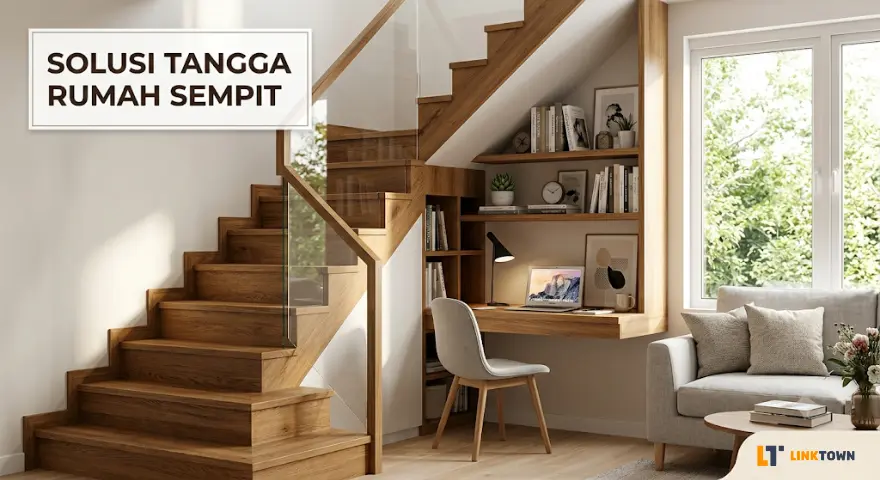 Inspirasi Desain Tangga Leter L untuk Rumah Sempit agar Tidak Curam